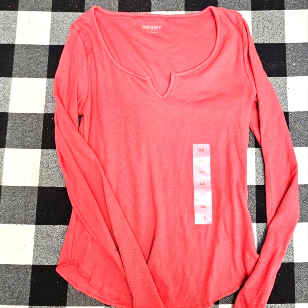 Old Navy Womens Long Sleeve Shirt NWT Rose Color Size XS